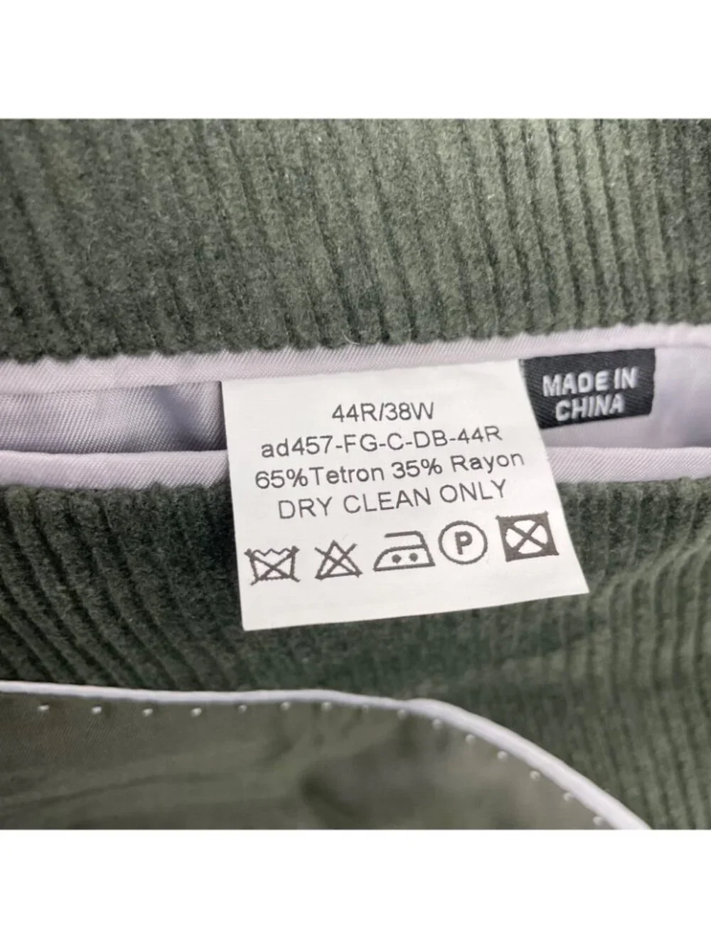Alain Dupetit Men's Corduroy Double Breasted Suit Green • 44R US | 38x28